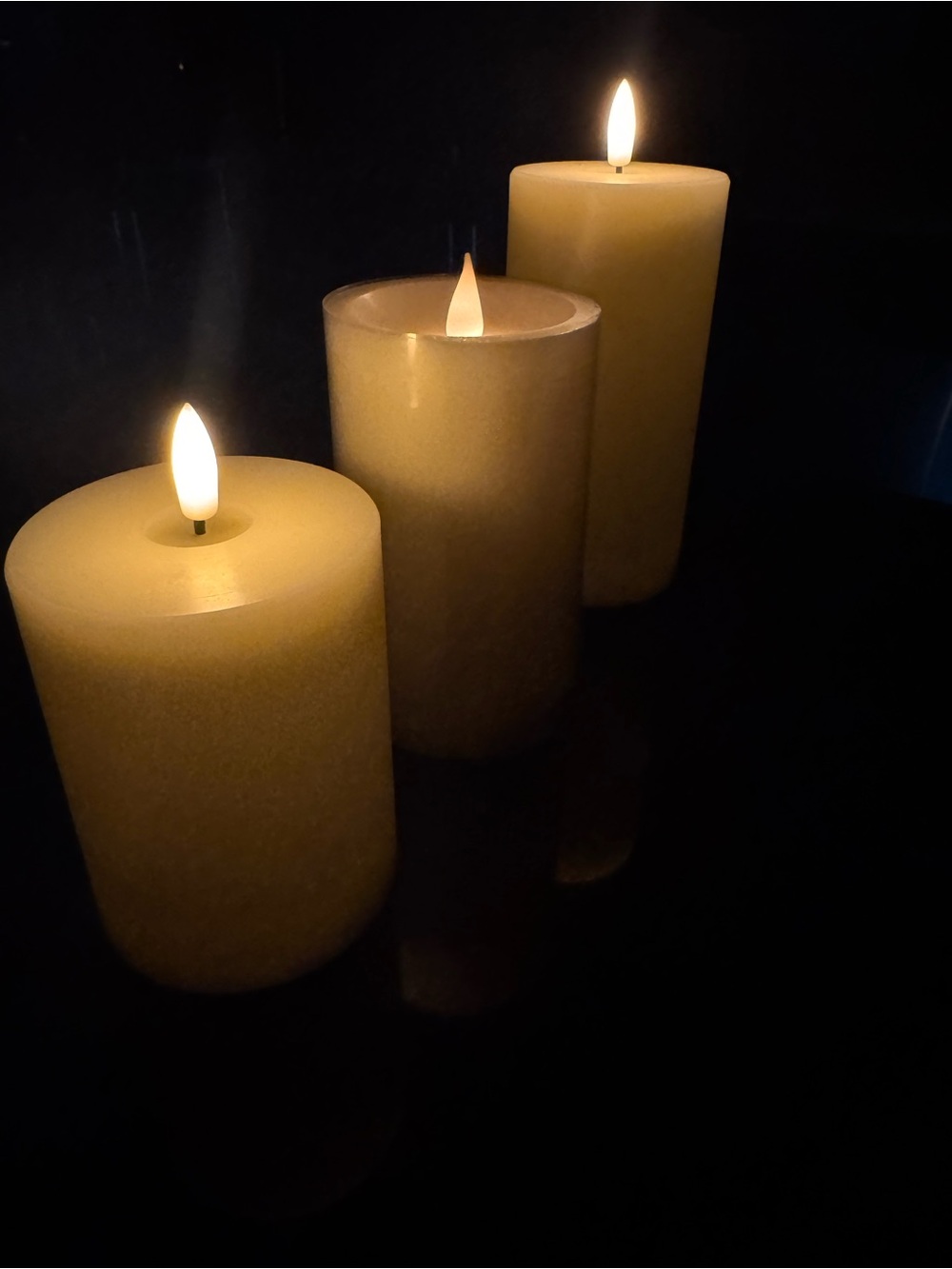 Battery operated Pillar Candles - Set of 3